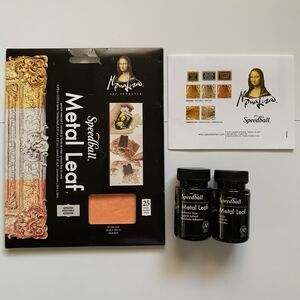 Mona Lisa Art Products Speedball Copper Leaf 19 sheets + Adhesive Size + Sealer
